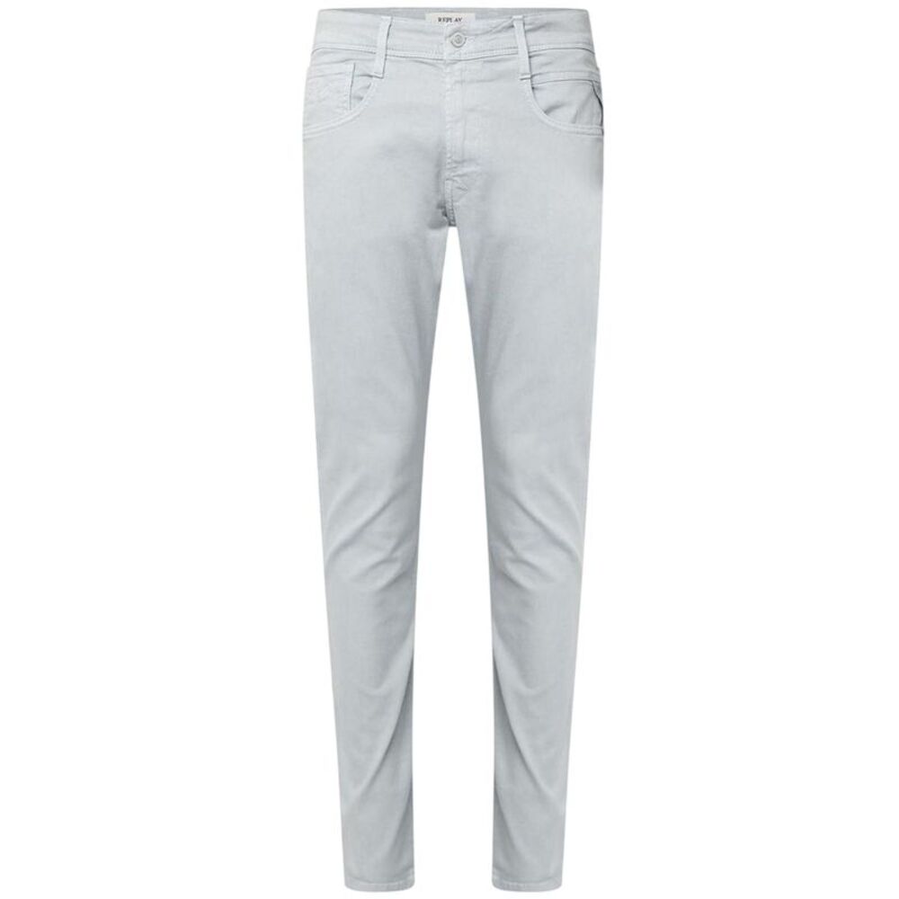 Replay Mens Anbass Cotton Blend Plain Slim Jeans / Light Blue